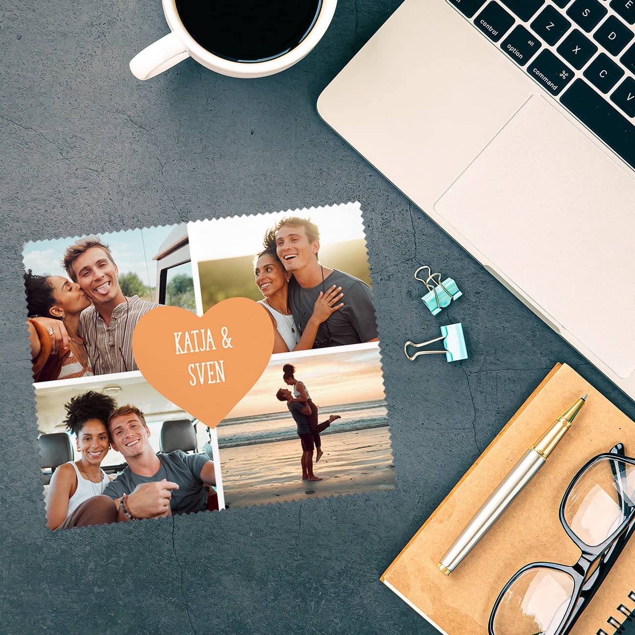 Brillenputztuch mit Ihren Wunschfotos