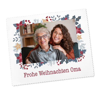 Winterliches Brillenputztuch mit Fotoaufdruck