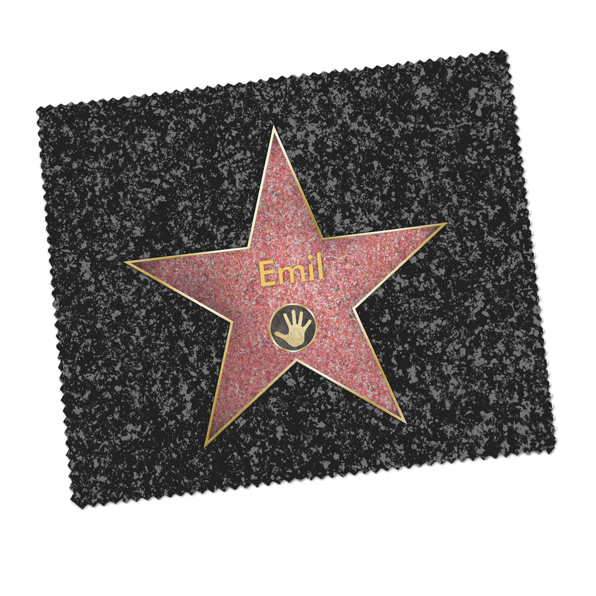Brillenputztuch Walk of Fame mit Wunschnamen