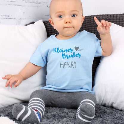 Hellblaues Babyshirt für den kleinen Bruder