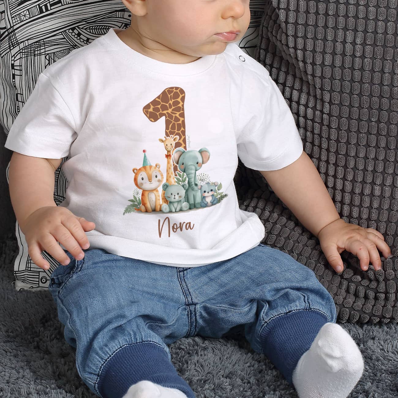Niedliches T-Shirt für Babys zum 1. Geburtstag