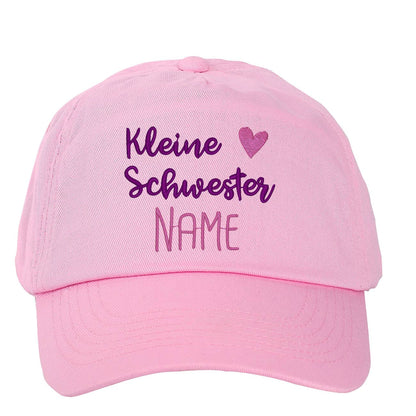 rosafarbenes Basecap Kleine Schwester mit Name