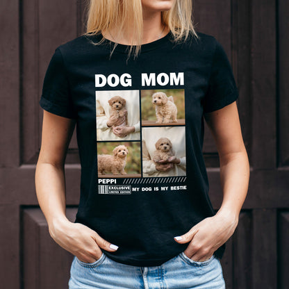 Detailaufnahme des hochwertigen Fotodrucks auf dem Damen-T-Shirt