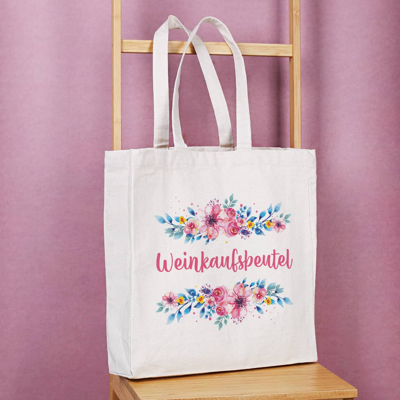 Florales Motiv mit Text nach Wunsch