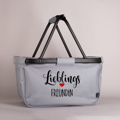 Einkaufskorb mit Lieblings-Motiv und Ihrem Wunschtext bedruckt
