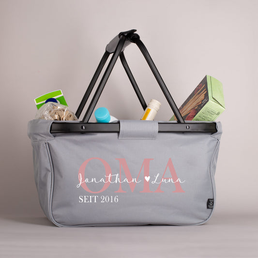 Praktischer Einkaufskorb - Oma seit - mit individuellem Aufdruck