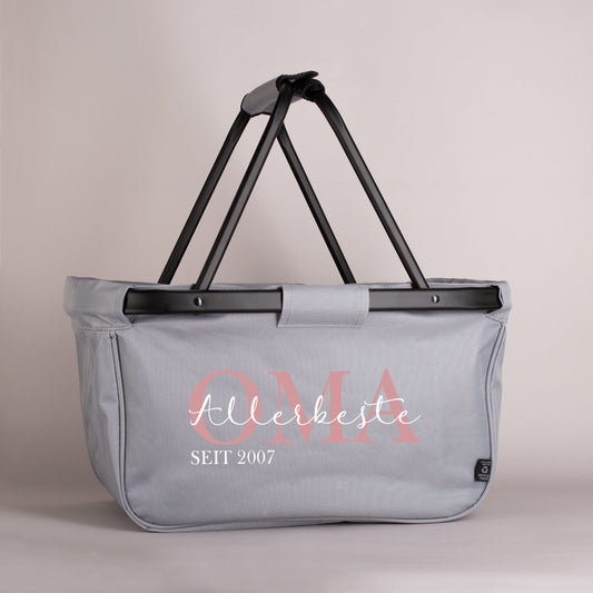 Praktischer Einkaufskorb - Oma seit - mit individuellem Aufdruck