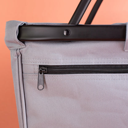 Faltbarer Einkaufskorb mit Herzmotiv und Wunschtext