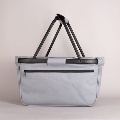 Faltbarer Einkaufskorb mit Herzmotiv und Wunschtext