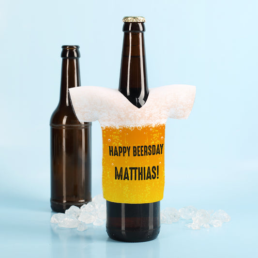 Flaschenkühler aus Neopren in T-Shirt Form