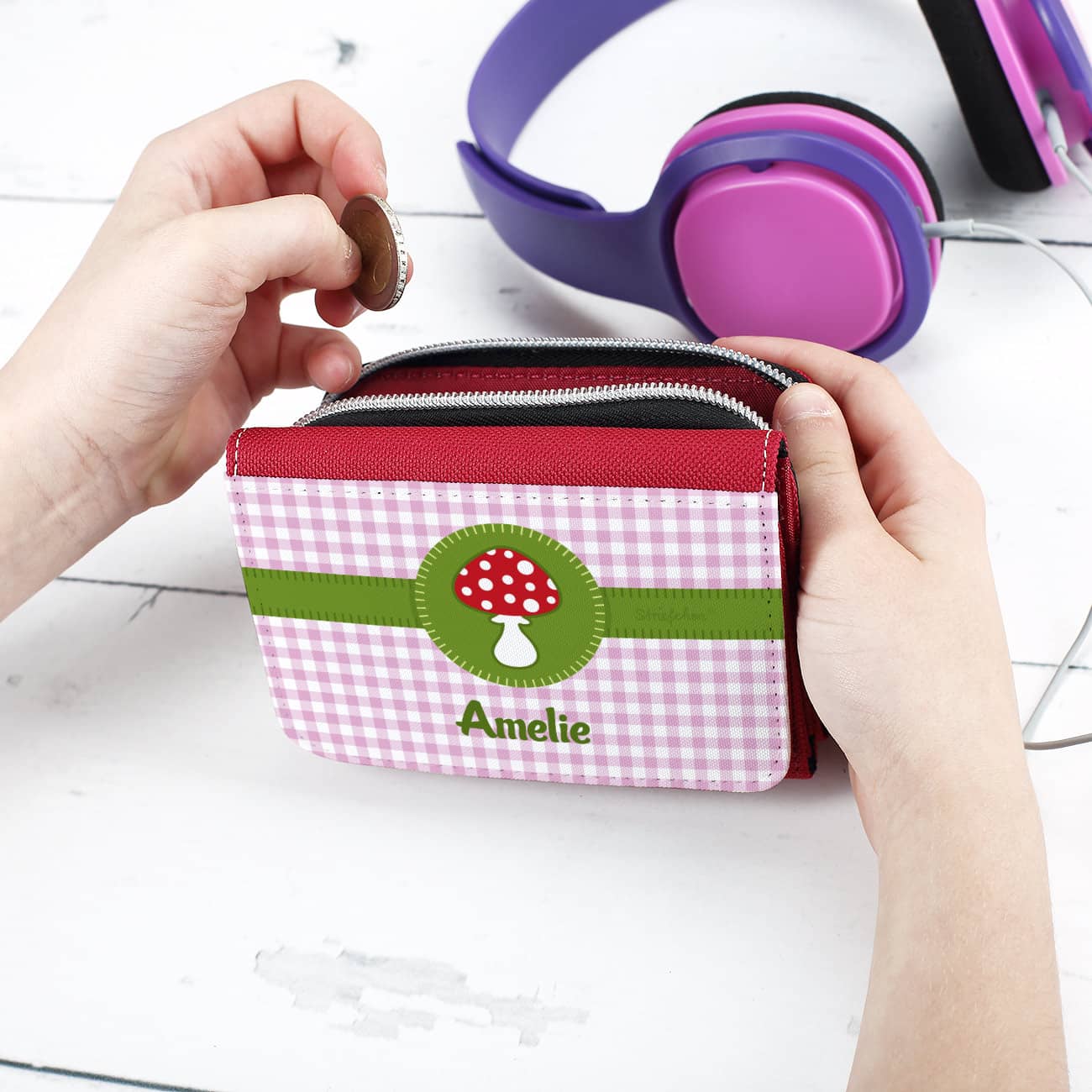 Geldbörse Glückspilz in rot