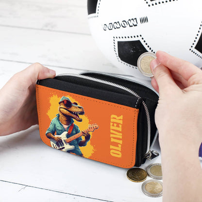 Crazy-Dino - Portemonnaie mit T-Rex und Gitarre