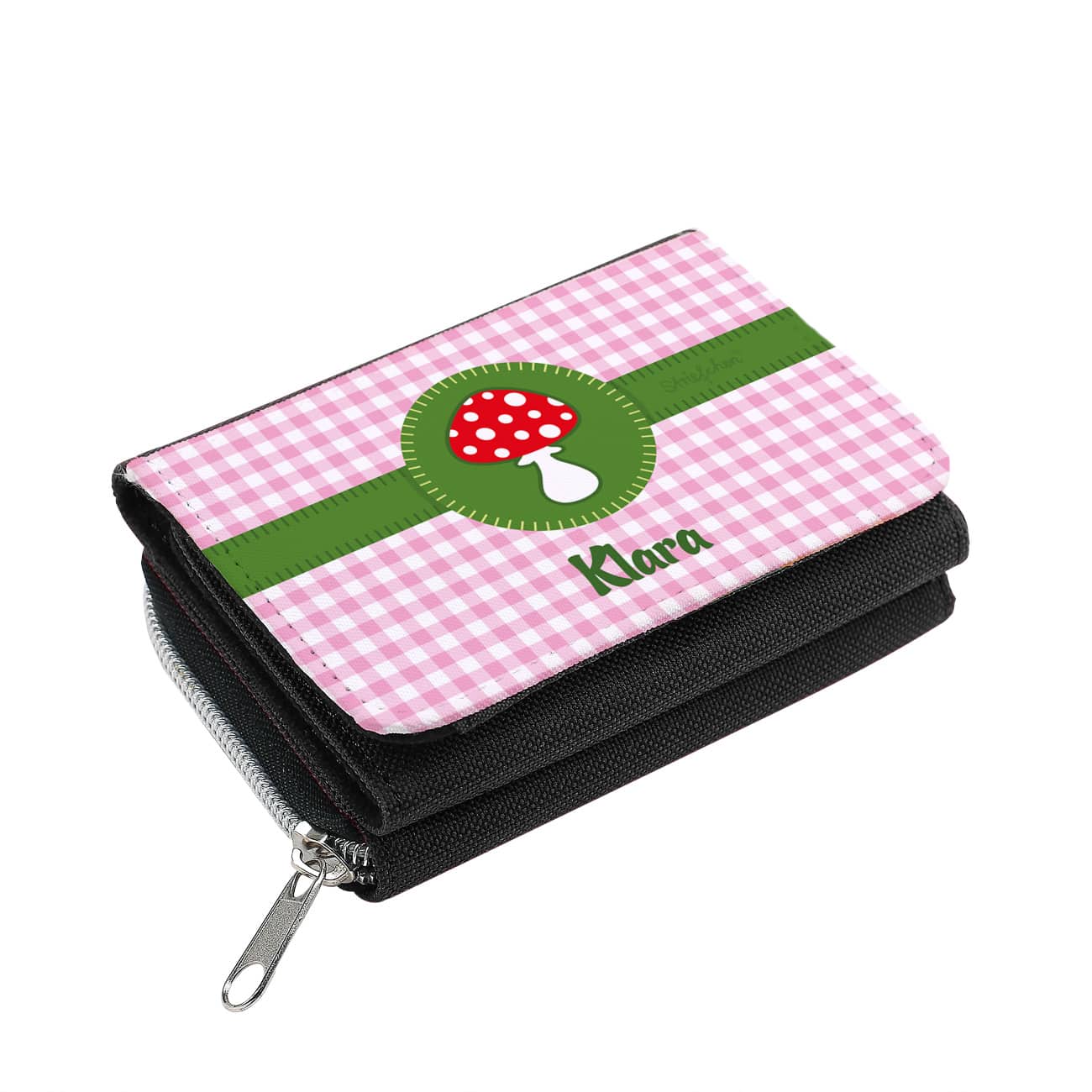 Geldbörse Glückspilz in schwarz