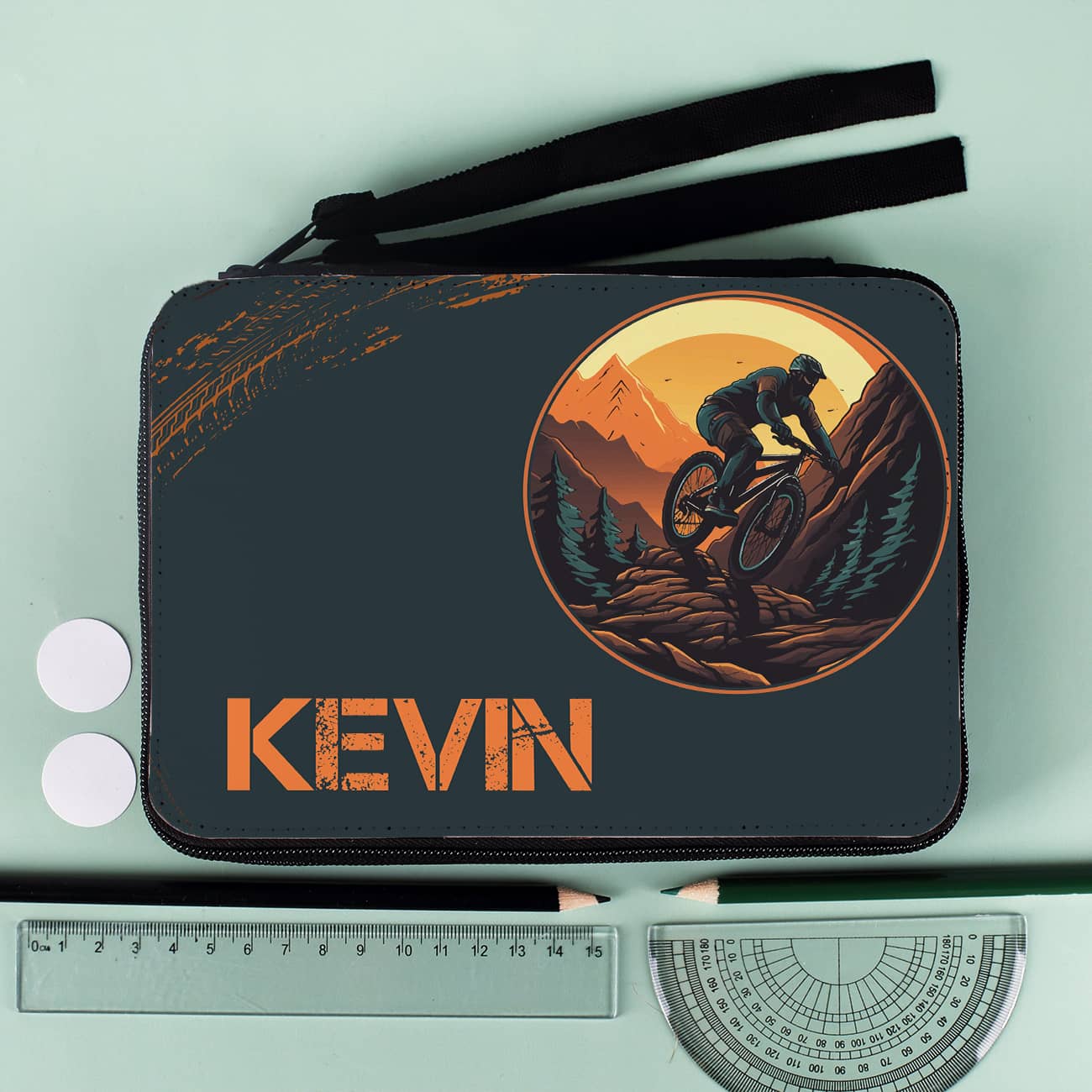 Federmappe Mountainbiker