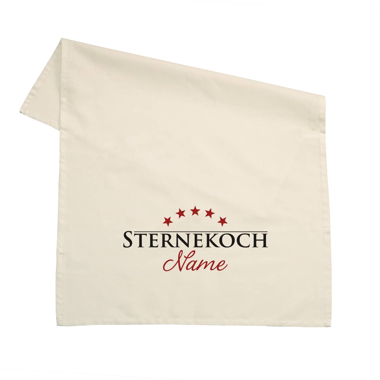 Sternekoch - Geschirrtuch mit Wunschname 