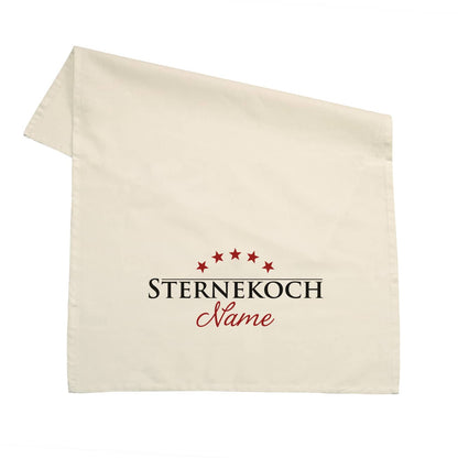 Sternekoch - Geschirrtuch mit Wunschname 