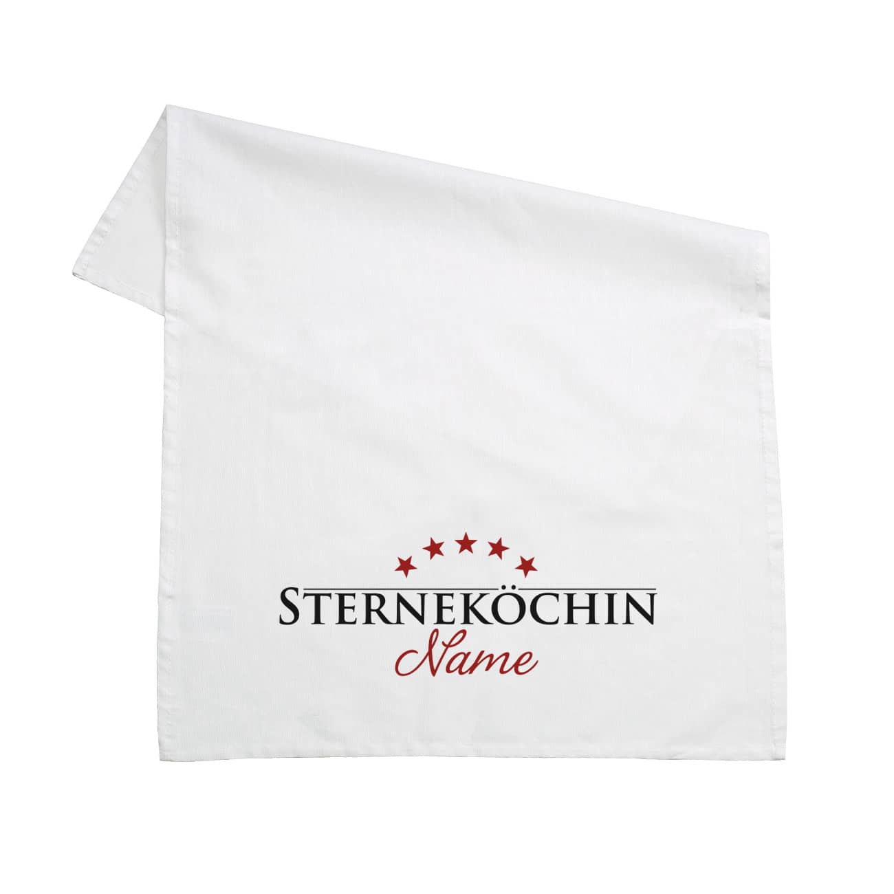 Sterneköchin - Geschirrtuch in Weiss