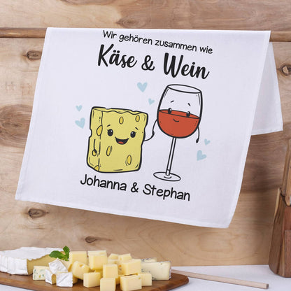 Geschirrtuch aus Baumwolle zum Valentinstag oder zur Hochzeit