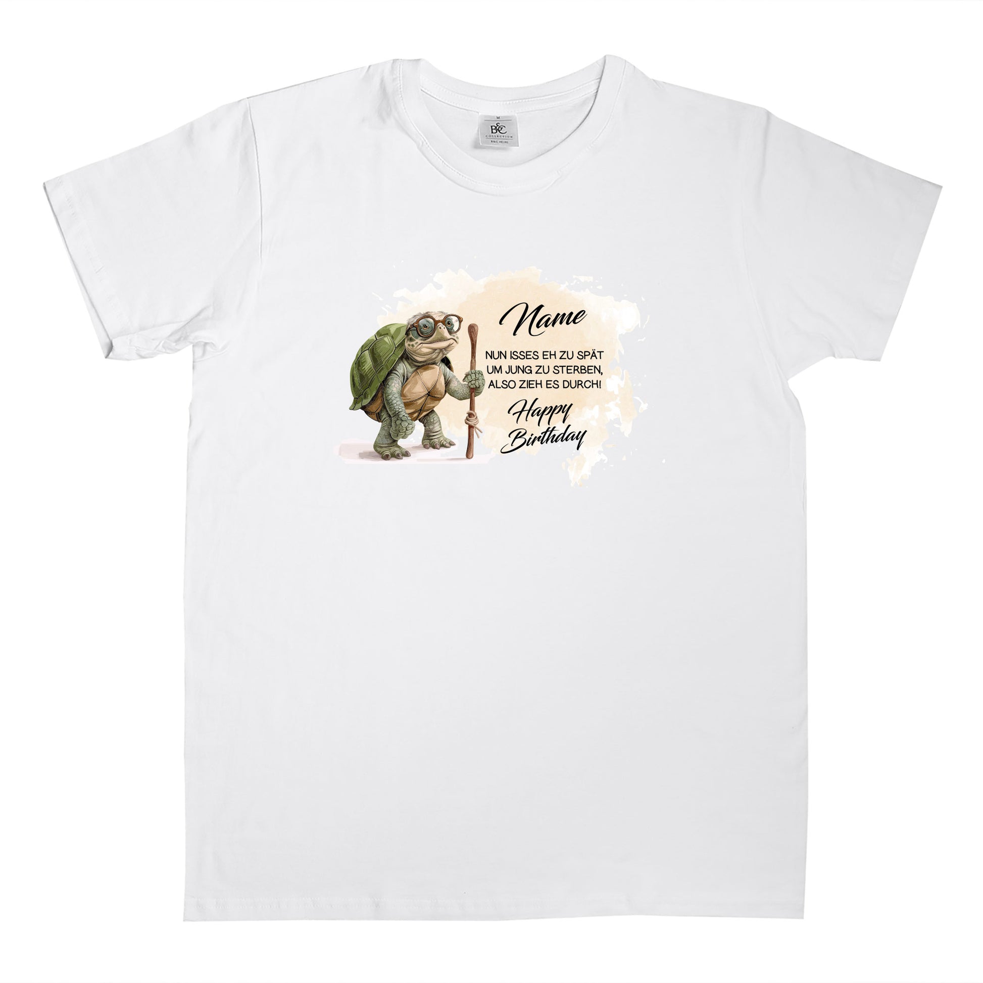 Freigestelltes Produktbild auf weißem Hintergrund – Druck & Form gut erkennbar