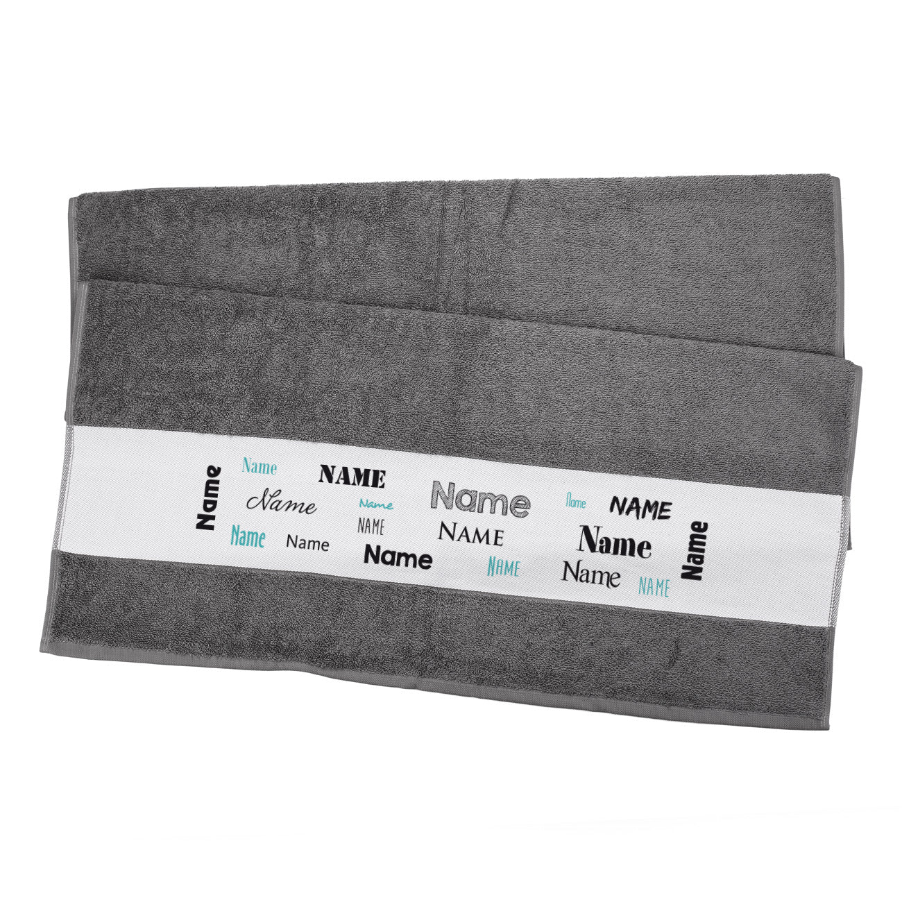 graues Handtuch Wunschname