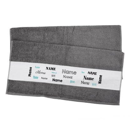 graues Handtuch Wunschname