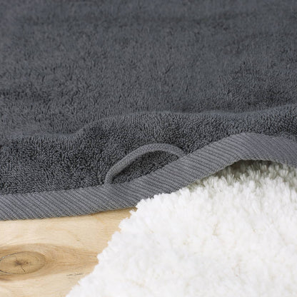 Badehandtuch in schiefergrau Detail