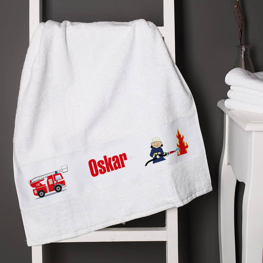 Handtuch Feuerwehrmann Feuerwehrauto Name