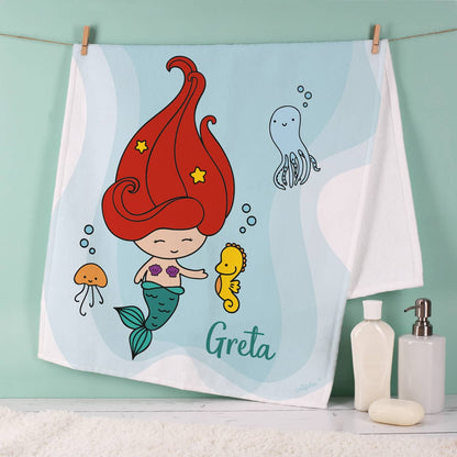 Handtuch mit kleiner Meerjungfrau in zwei Größen