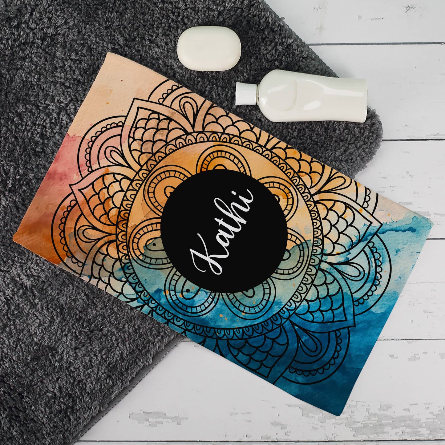 Handtuch mit Mandala-Motiv in verschiedenen Farben und Mustern -  perfekt für Ramadan