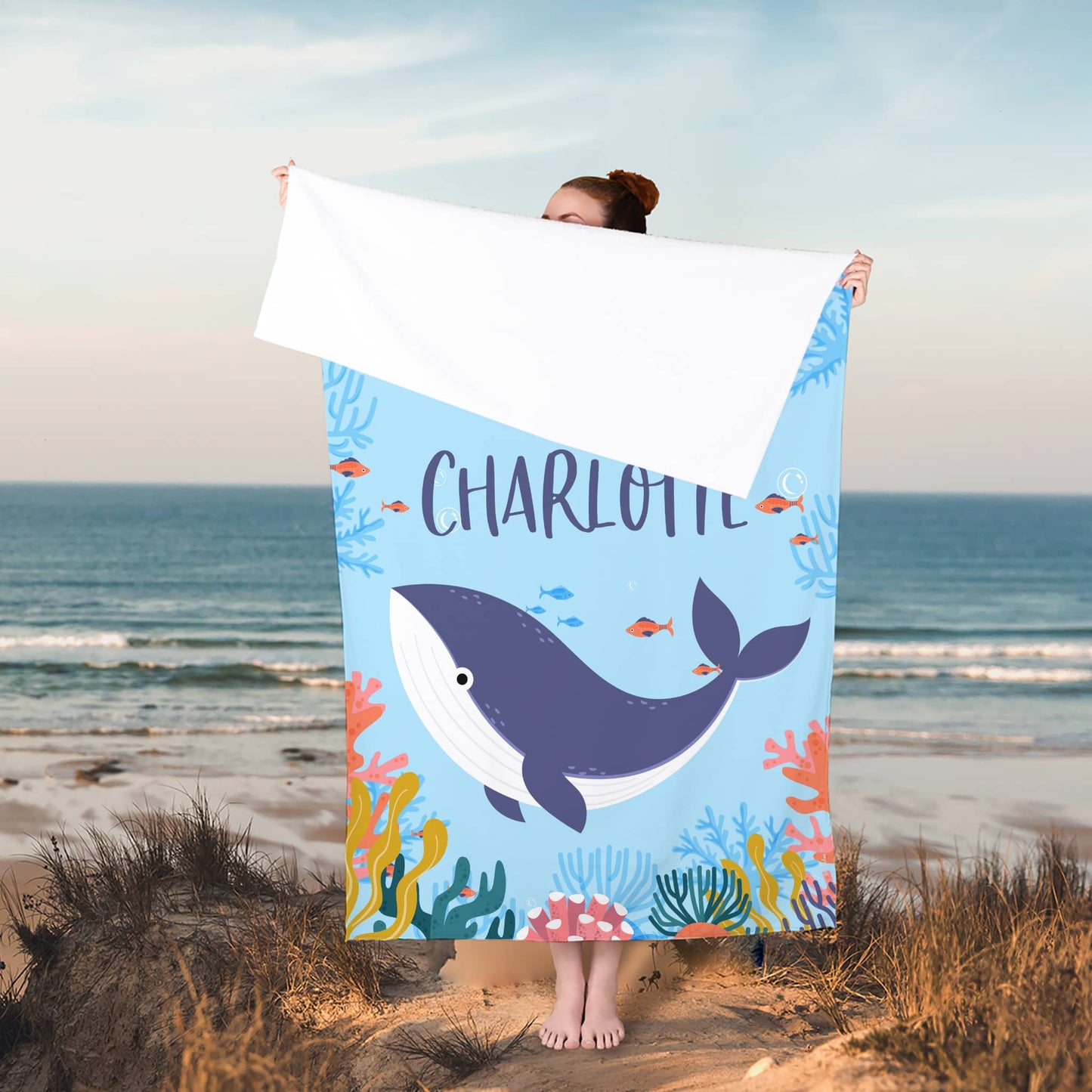 Handtuch mit passendem Motiv für den Strand