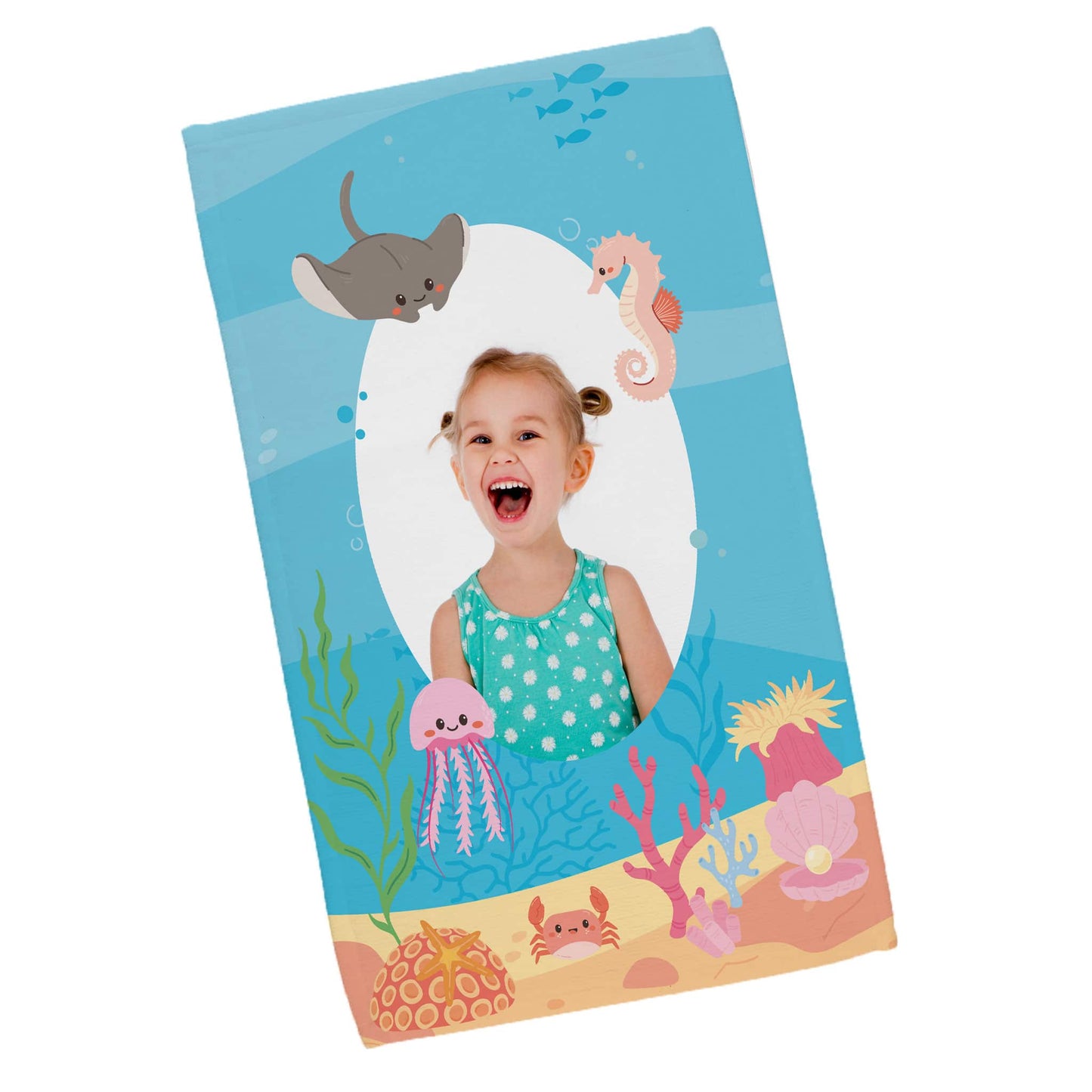 Handtuch mit Unterwasserwelt und Foto in 3 Größen