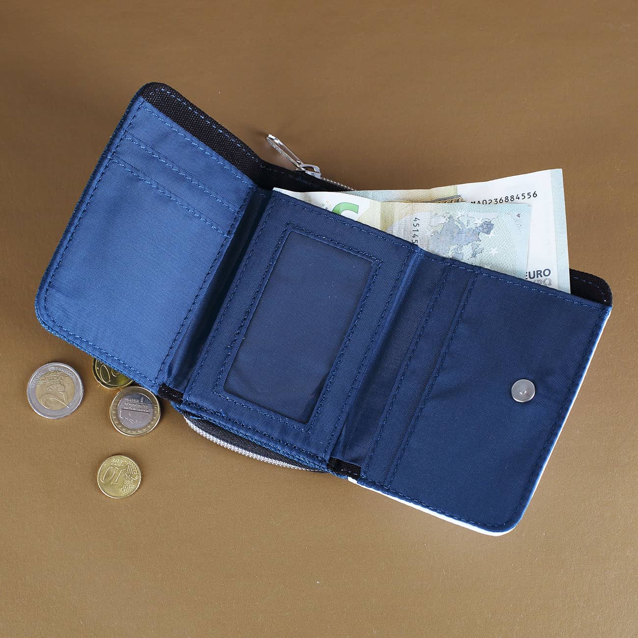 Kinder-Geldbeutel im Saurier-Look mit Name