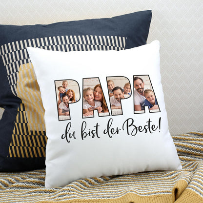Papa du bist der Beste! - Fotokissen zum Vatertag