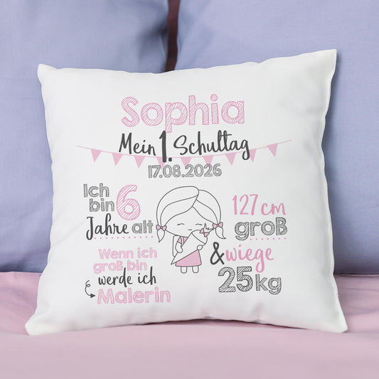 Kissen zur Einschulung für Mädchen
