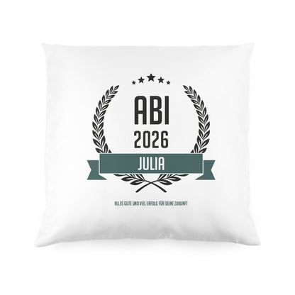 Glückwunsch-Kissen zum Abitur mit Name und Wunschtext