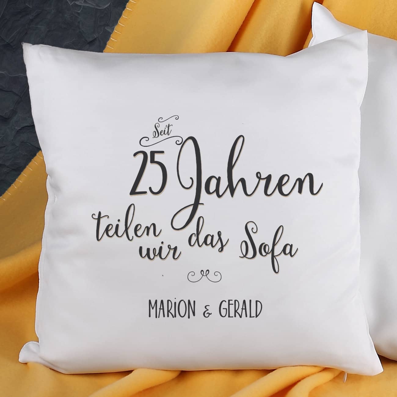 Kissen Hochzeitstag mit Wunschtext