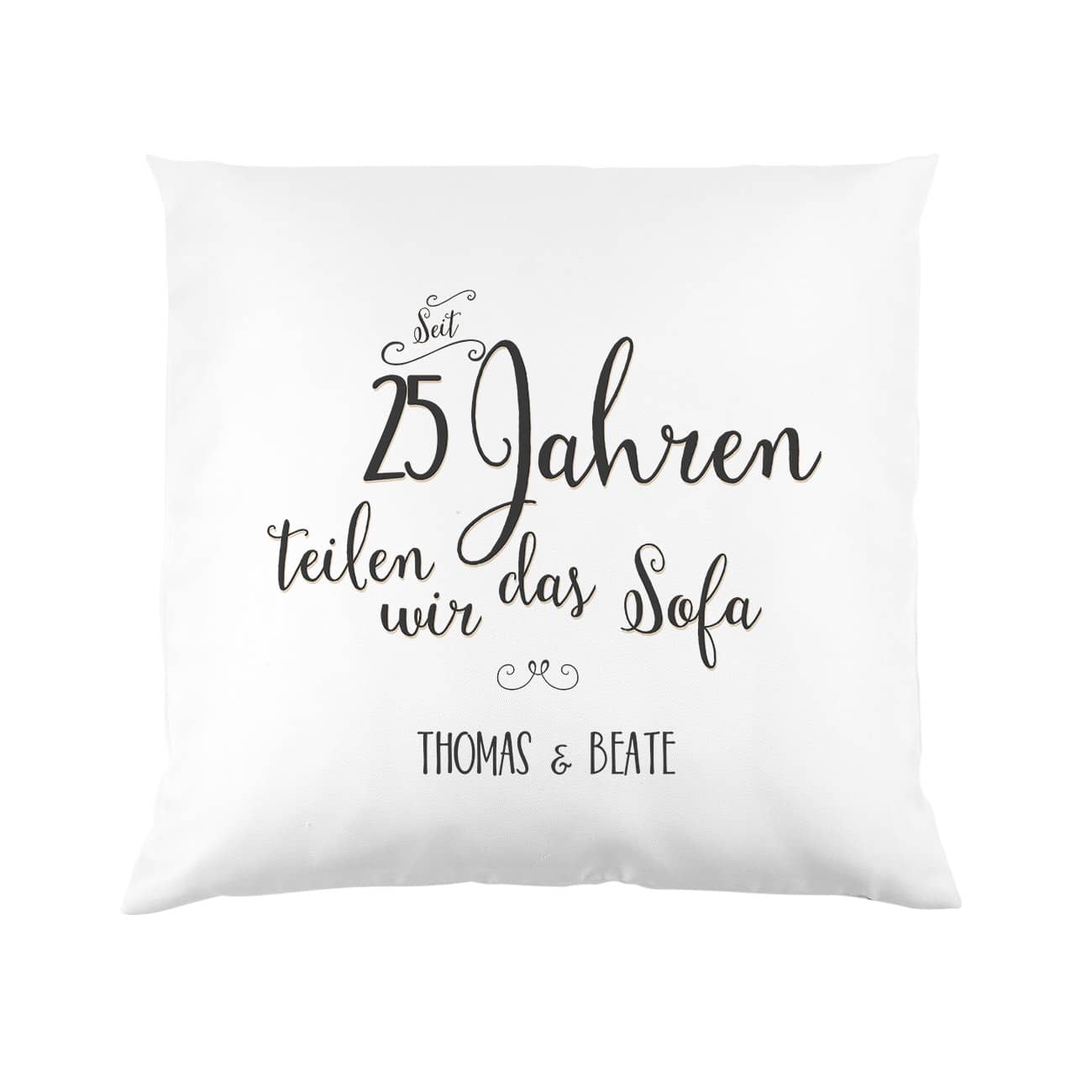 Wir teilen das Sofa - Kissen mit Wunschtext