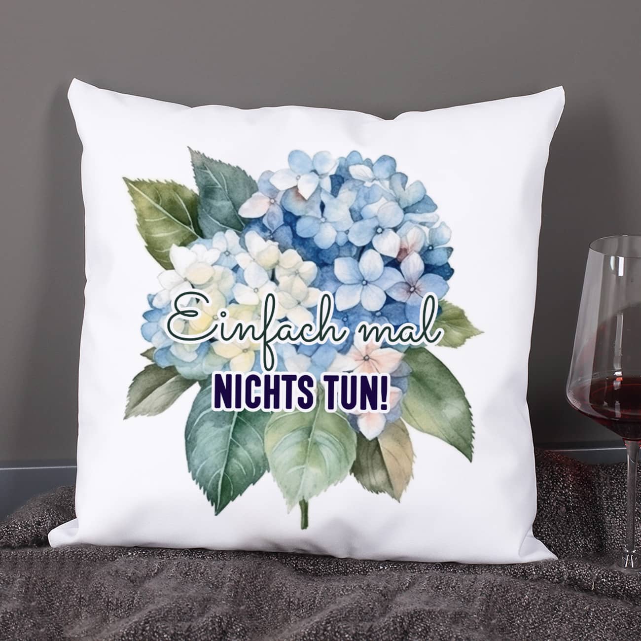 Blumenkissen Wunschtext