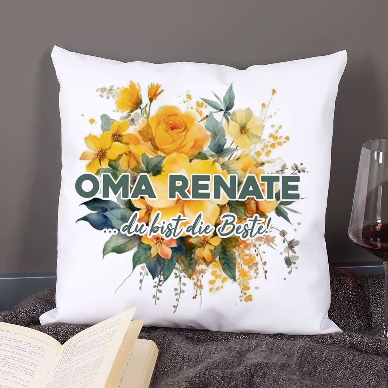 Blumenkissen für Oma