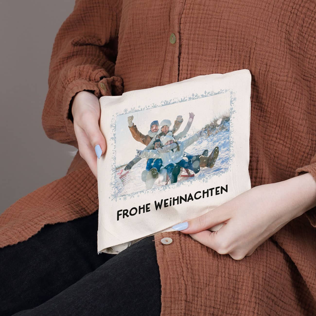 Kirschkern-Wärmekissen mit Foto und Wunschtext