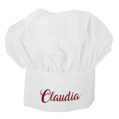 Kochmütze mit Ihrem Wunschnamen bestickt