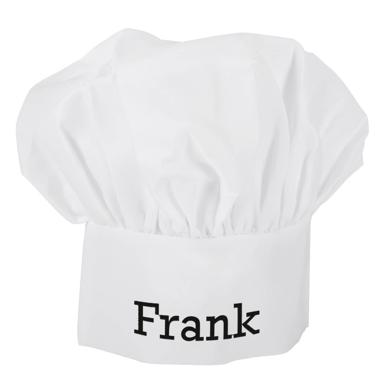 Kochmütze mit Ihrem Wunschnamen bestickt