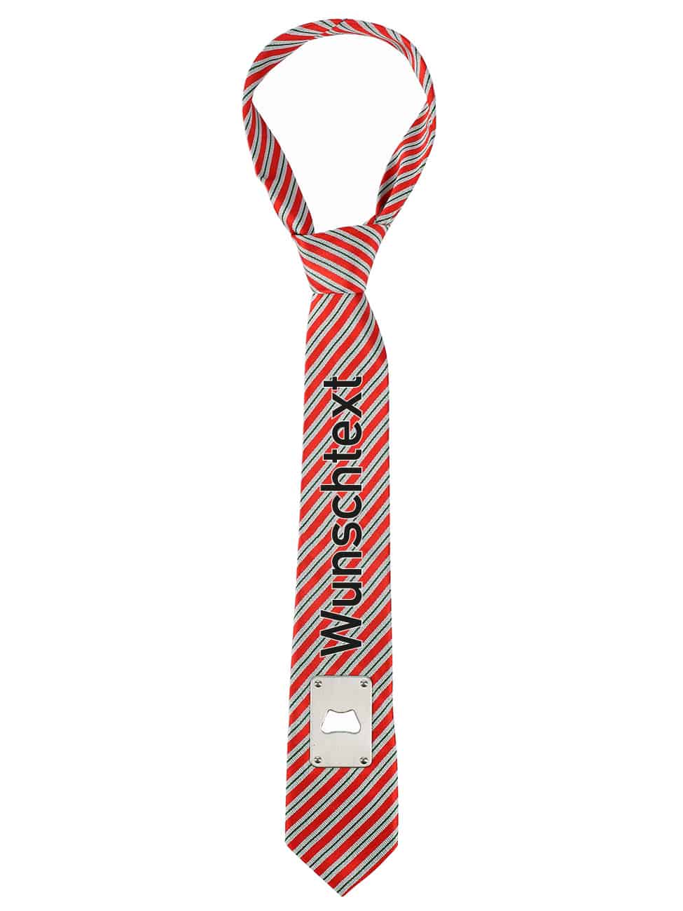 Krawatte mit Flaschenöffner und Wunschtext