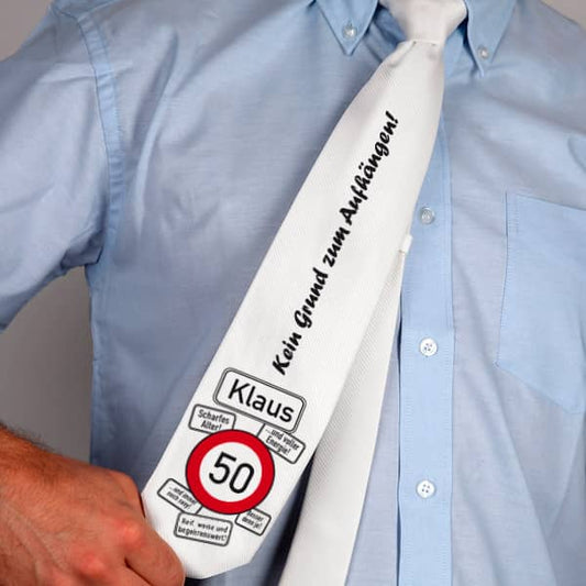 Krawatte mit Verkehrzeichen