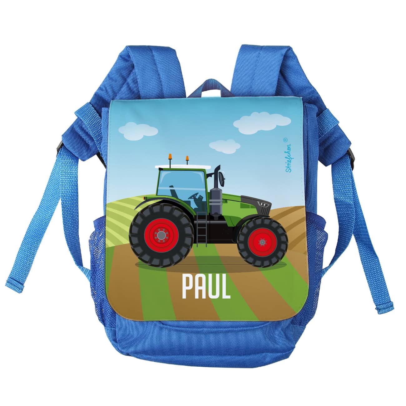 Kinderrucksack mit Traktor und Name