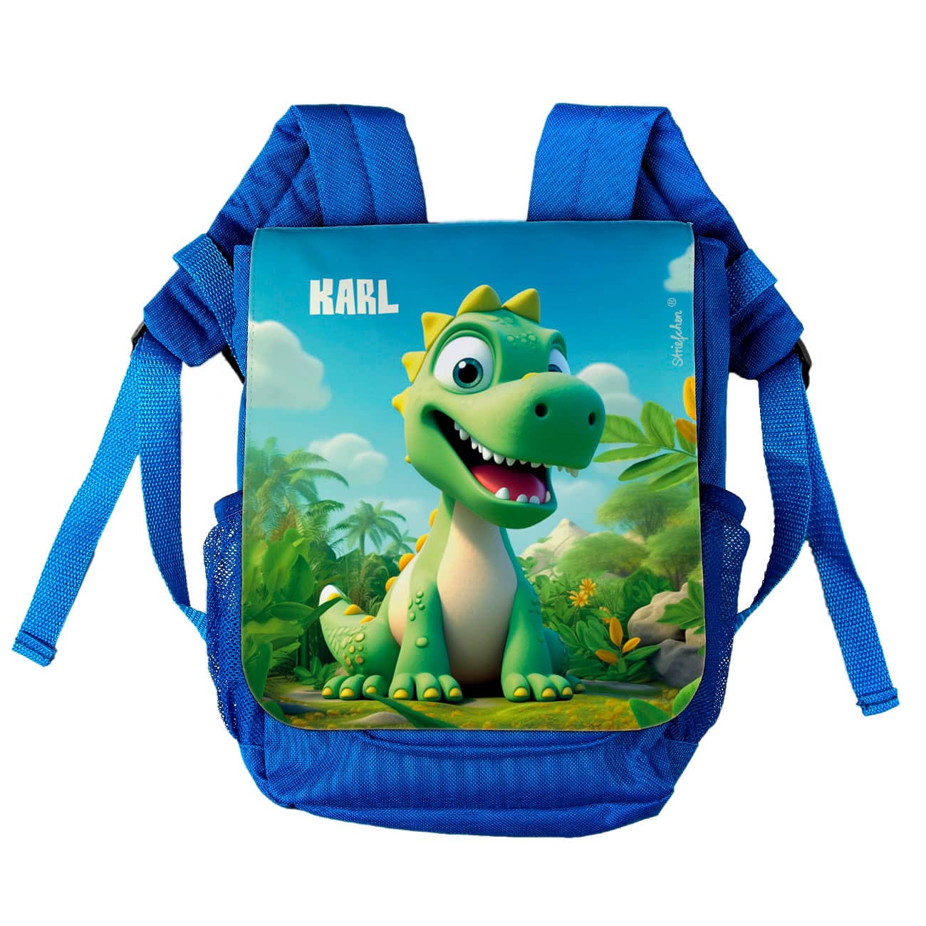 Kindergarten-Rucksack mit Dinosaurier und Name