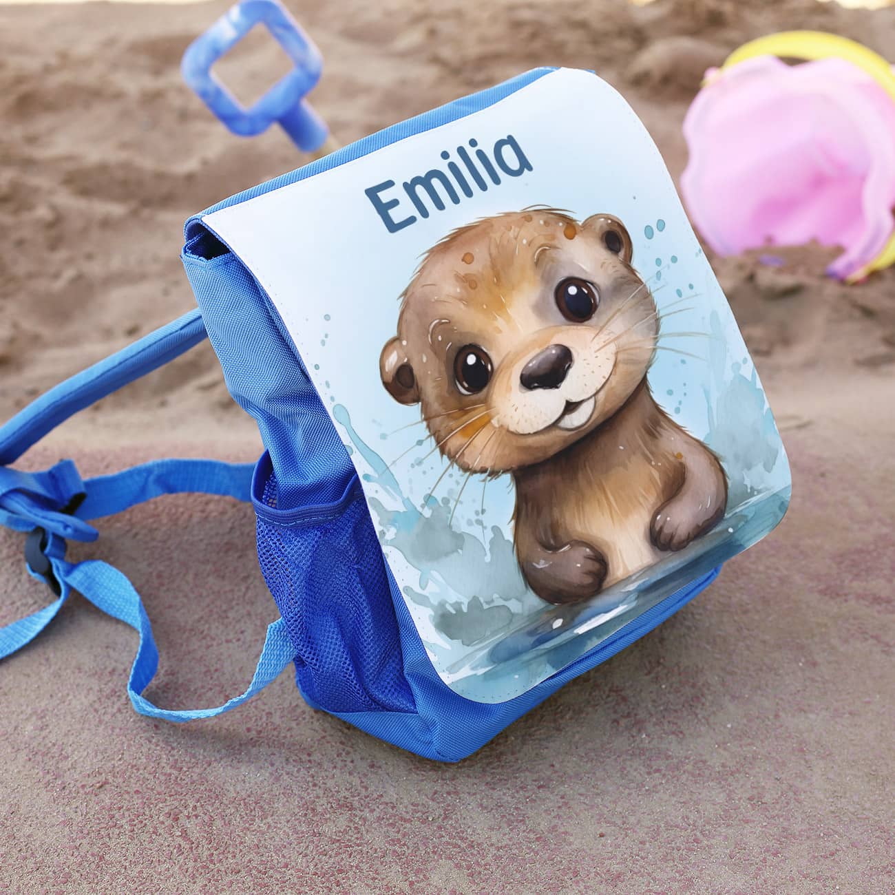 Kinderrucksack mit Otter und Name