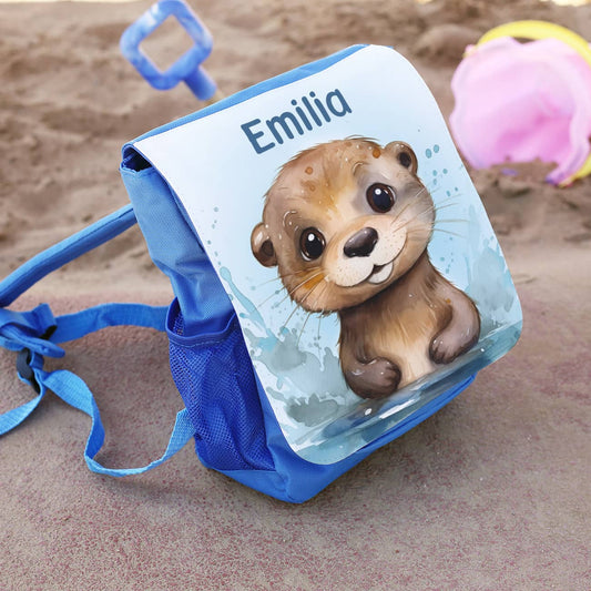 Kinderrucksack mit Otter und Name
