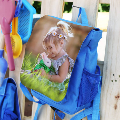 blauer Foto-Rucksack für Kinder