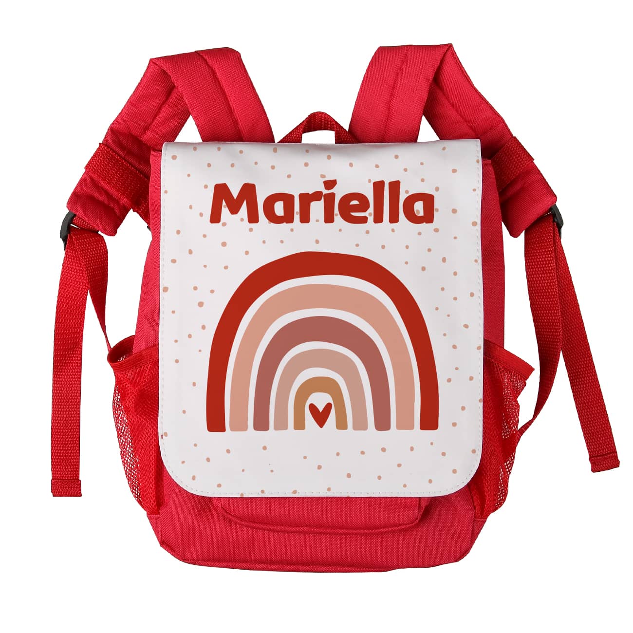 Rucksack mit bedruckter Klappe mit Name nach Wunsch